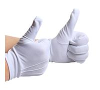 Non Slip Gloves - White Uniform Mitten Style, Soft Comfortable Fabric Build, Professional Formal Handwear, Stable Grip With Anti Skid Palm Texture | Suitable Accessory For Party Wedding Event Service