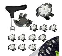 Non-Slip Golf Cleats - 12 Pieces Shoe Spikes Practical Wrench Tool Replacement Cleats Set | Outdoor Courts Courts Accessories Traction Handle Fixing Installation Athletic Lei