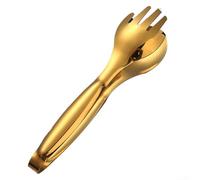 Non-Slip Grill Tongs Constructed from Stainless Steel for Serving Meat Salad Bread with Precision and Safety (gold)
