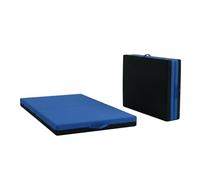 Non Slip Gymnastics Bi Fold Exercise Soft Play Floor Mat For Yoga Aerobics Landing Crashing Training Safe Space for kids (Royal Blue, 140cm x 140cm x 6cm)