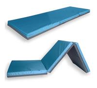 Non Slip Gymnastics Bi Fold Exercise Soft Play Floor Mat For Yoga Aerobics Landing Crashing Training Safe Space for kids (Turquoise, 180cm x 60cm x 5cm)