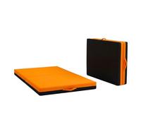Non Slip Gymnastics Bi Fold Exercise Soft Play Floor Mat For Yoga Aerobics Landing Crashing Training Safe Space for kids (Orange, 120cm x 120cm x 6cm)