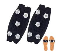 Non Slip Ice Cleats For Shoes And Boots, Ice Snow Gripper Shoe With 5 Stainless Steel Spikes, For Walking Hiking Mountaineering Climbing Outdoor Running Jogging & Fishing