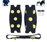 Non Slip Ice Cleats for Shoes and Boots,Small Ice Snow Gripper Shoes Traction Cleats with 5 Spikes,Winter Outdoor Anti-Slip Crampons,Ice Grips for Boot,Anti Slip Ice Cleats Grips Boot Cover (E, 2PC)