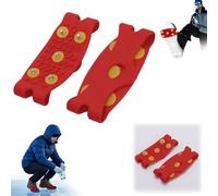 Non Slip Ice Cleats for Shoes and Boots,Small Ice Snow Gripper Shoes Traction Cleats with 5 Spikes,Winter Outdoor Anti-Slip Crampons,Ice Grips for Boot,Anti Slip Ice Cleats Grips Boot Cover (B, 2PC)