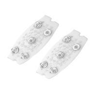 Non-Slip Ice Spikes for Shoes - 2-Piece Hiking Crampons | Snow Grips with Secure Fit Function, Rubber and Steel Spikes with Strong Traction, Climbing Gear for Outdoor Running Winter Travel