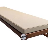 Non-Slip Indoor/Outdoor Bench Cushion - 120/150/100/90cm x 40/35/30cm - Zippered Seat Pad for Bay Garden Patios Long Chairs Swings & Porch Furniture (Deep Beige 160x55cm)