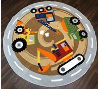 Non Slip Kids Diggers Large Play Mat/Rug 200cm x 200cm Hours of Fun