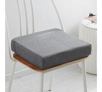 Non-Slip Kitchen Dining Chair Pad, Booster Seat Cushion, 8Cm Thick Memory Foam Square Padded for Home Office Car Armchair,Washable& Detachable,Grey,50CM 2PCS