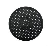 Non slip kitchen insulation mat designed to shield countertops from hot cookware and water damage, also usable as trivet, coaster, or utensil holder (Black round)