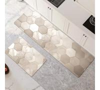 Non-Slip Kitchen Rug Set 2-Piece - Super Absorbent Quick Drying Kitchen Mats 30x50cm+30x90cm Abstract Hallway Runner for Home Office Decor Art 6-466