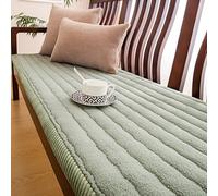 Non Slip Lambswool Sofa Covers for Pets Washable Couch Protector & Bay Window Cush Slipcover Green 70x150cm Ideal for Sectal Leather Sofas & Dog Mats