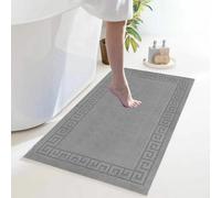 Non Slip Large Bath Mat Gel Back Bathroom Rug And Hall Runner 60 X 110 Cm Dark Grey