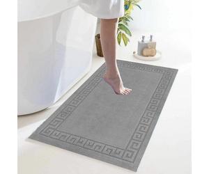 Non Slip Large Bath Mat Gel Back Bathroom Rug And Hall Runner 60 X 110 Cm Dark Grey