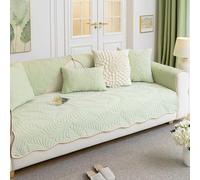Non Slip Latex Sofa Cushion Cover Cool Refreshing Protector for 1 4 Seater Sofas Furniture Protector for Living Room Green 110 x 240 cm