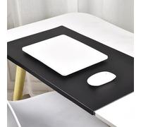 Non-Slip Leather Desk Mat with Edge Protector, Waterproof Large Office Desk Pad Extended Keyboard Mouse Pad for Laptop, Smooth Writing Mat for Work/Study (Black,100x48cm)