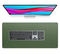 Non-Slip Leather Desk Pad Mat, Waterproof Office Mouse Pad and Writing, Large Table Protector Blotter Mat for Office/Work/Home/Decor(DarkGreen,100x50cm)
