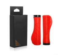 Non Slip Locking Rubber Grips for Bikes, Shock Absorbing Handlebar Grips for Enhanced Comfort and Stability (Red)