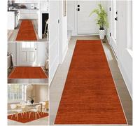 Non-Slip Long Hallway Runner Rug 60x150 cm - Orange Washable Heavy-Duty Kitchen Carpet Mat Absorbent Narrow Area Rug for Entryway Bedroom & Hallway Floor Decor