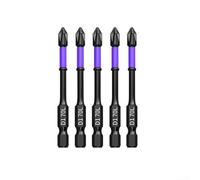 Non Slip Magnetic PH2 Batch Head Cross Screwdriver Bits 5PC Hardened Alloy Steel for Use in Electric Screwdrivers and Hand Drills (5pcs 70mm)