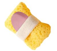 Non-Slip Massage Shower Sponge with Soap Dish | Shower Gel Scrub Sponge for Seniors Girls Students Dorm Gym Home Bathroom