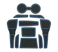 Non-slip Mat For Mazda 2 2014 2015 2016 Car Door Groove Mat Slot Pads Modified Dust Pad Storage Interior Accessorie(Blu)