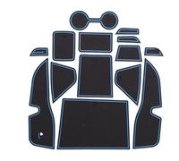 Non-slip Mat For Nissan For Kicks 2017 2018 2019 2020 2021 Rubber Mat Non-slip Interior Cup Pad Door Groove Car Auto Accessories(Blu)