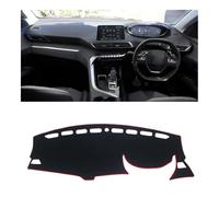 Non-Slip Mats Car Dashboard Cover Dash Mat Sun Shade Pad Compatible With Peugeot 3008 5008 GT Hybrid 2016 2017 2018 2019 2020 2021 2022 2023(A Red Side RHD)