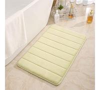 Non Slip Memory Foam Bath Mat Ultra Absorbent Microfiber Shower Rug Machine Washable Bathroom Mat for Floor Soft Foot Mat (45x70CM Fruity Green)