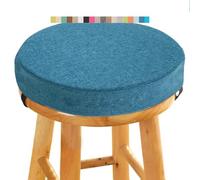 Non-Slip Memory Foam Round Stool Cushion 10-18" with Ties - Thick Comfy Chair Pad for Kitchen Dining Bar Stools - Perfect Seat Comfort & Support