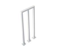 Non-Slip Metal Railing Kit - Safe Indoor Balcony Fence & Grab Bars, Accessibility Support Rod for Corridors, Lofts & Gardens, Protective Guardrail (White, 55CM/1.8FT)