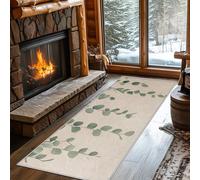 Non Slip Modern Leaf Runner Rug for Hallway Washable, 60 x 240 cm Vine Leaves Carpet Runner Extra Long for Living Room, Hall, Kitchen, Bedroom, Indoor Door Mat, Ultra Thin