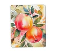 Non-Slip Mouse Mat Colorful Peach Watercolor Design 25X30Cm, Mouse Pad Spill-Resistant Desk Mats For Office Pc Computer