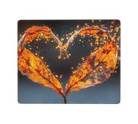 Non-Slip Mouse Pad 7x9 Inch Horizontal with Autumn Love Print for Laptop Computer and Console Desktop Use