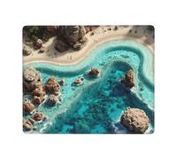 Non-Slip Mouse Pad 7x9 Inch Horizontal with Skyline Shores Print for Laptop Computer and Console Desktop Use