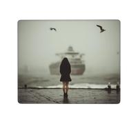 Non-Slip Mouse Pad 7x9 Inch Horizontal with Sunset Shores Print for Laptop Computer and Console Desktop Use