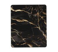 Non-Slip Mouse Pad for Gaming and Office, Black Gold Marble Print Rubber Base Desk Mat, Fits PC, Laptop, Console 10 x 12 inch