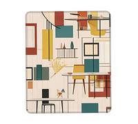 Non-Slip Mouse Pad for Gaming and Office, Mid Century Modern Print Rubber Base Desk Mat, Fits PC, Laptop, Console 7.9 x 9.5 in
