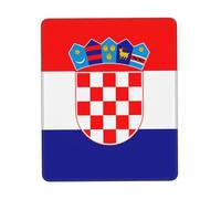 Non-Slip Mouse Pad for Gaming and Office, Republic of Croatia Flag Print Rubber Base Desk Mat, Fits PC, Laptop, Console 10 x 12 inch