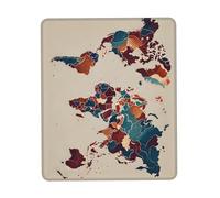 Non-Slip Mouse Pad for Gaming and Office, World Map Outline Print Rubber Base Desk Mat, Fits PC, Laptop, Console 10 x 12 inch