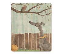 Non-Slip Mouse Pad Gaming Mouse Mat Greyhound in The Garden Funny Mouse Pads Waterproof Mouse Mat Portable Mousepad for Laptop Travel Office 18 * 22cm