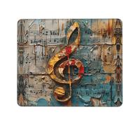 Non-Slip Mouse Pad, Music Notes Print Mouse Mat Spill-Resistant Desk Mats 25X30cm for Work Computer Studying