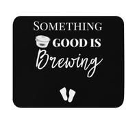 Non-Slip Mouse Pad, Something Good is Brewing Future Mom Baby Bump Mouse Mat Comfortable Desk Mats 25X30cm for Home Laptop Typing