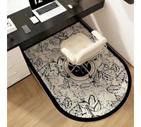 Non-Slip Office Chair Mat for Carpet & Hard Floors - Scratch Resistant Desk Chair Carpet Rug for Home Office - Monstera Design 80x120cm