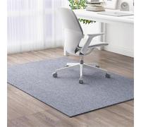 Non-Slip Office Chair Mat Gaming Floor Protector for Wood Parquet Tile (120x130cm Grey) - Durable Scratch-Resistant Ideal for Home & Office Use