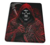 Non-Slip Office Mousepad Skull Grim Reaper Sickle Dark Gothic Red 25X30Cm, Mouse Pad Comfortable Keyboard Pad For Work Studying Gamer