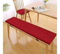 Non Slip Outdoor Bench Cushion with Strap Washable Foam Seat Pad for Patio Furniture Porch Swing Garden Kitchen Red 160x30x5cm Removable & Comfortable