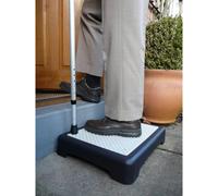 Non-Slip Outdoor Half Step - Mobility Aid For Safer Entry - Reduces Doorstep Height Instantly - 1 Anti-Slip Step