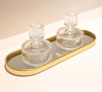 Non-Slip Oval Mirror Tray for Perfume & Jewelry Bathroom & Coffee Table Decor Small Size Elegant Design Versatile Storage Solution Stylish Home Accessory