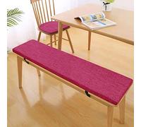 Non Slip Patio Bench Cushion with Strap Washable Removable Foam Pad for Outdoor Furniture Porch Swing & Garden Chairs Dark Pink 180x30x5cm